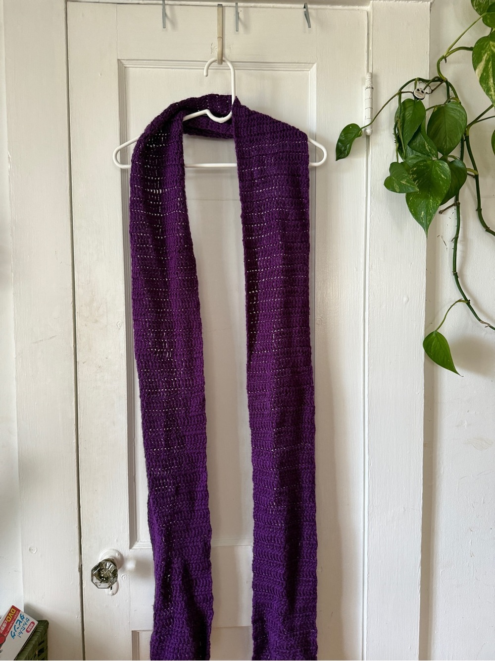 Purple Knit Women's Scarf